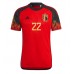 Belgien Charles De Ketelaere #22 Hemma Matchtröja VM 2022 Kortärmad
